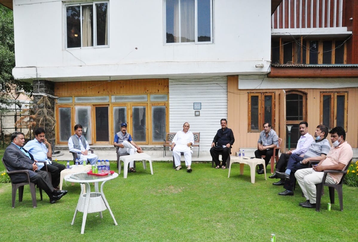 Peoples Conference chairman Sajad Gani Lone chaired meeting in the context of All Party meeting called by Prime Minister