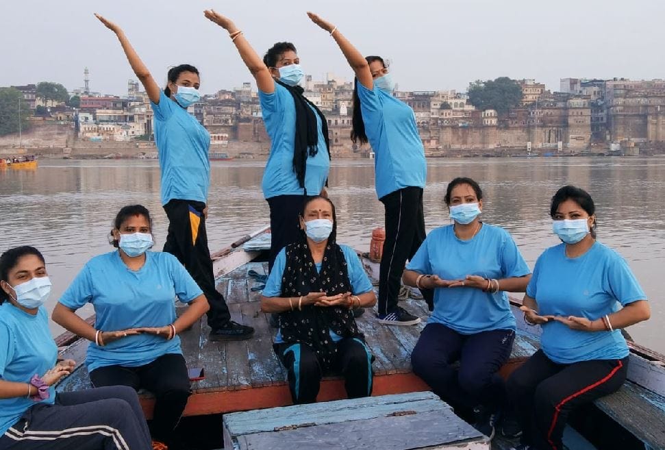 International Yoga Day 2021: students showed yogasan through posters in varanasi