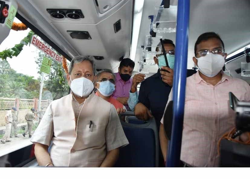 Five electric buses will run from Raipur to Selakui