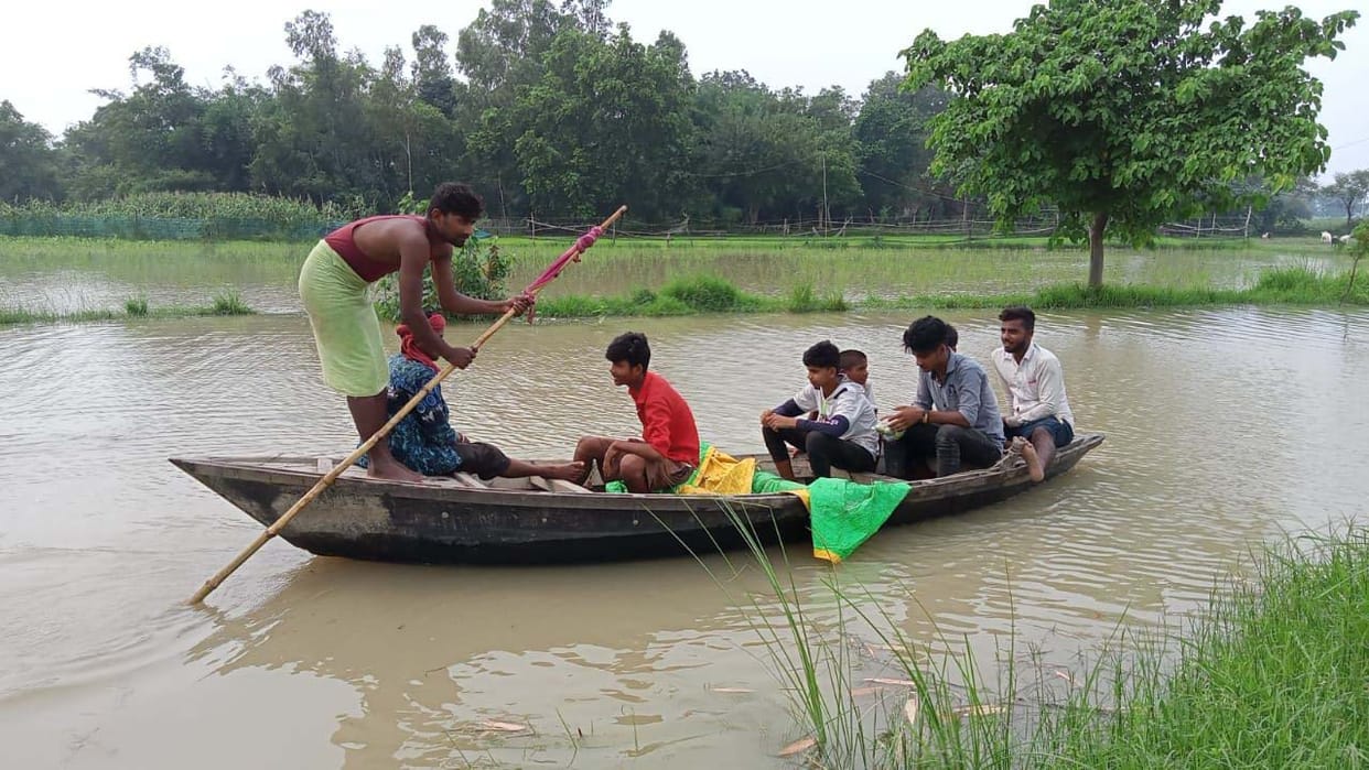 Boat is the only means of transport for three months.