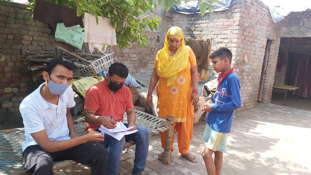 Admission of children doing door-to-door teacher, Yamunanagar