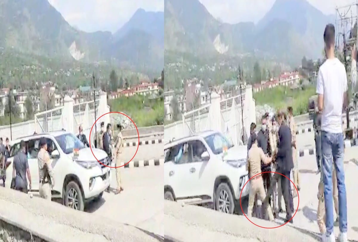 SP slaps security in-charge in front of CM Jairam thakur of himachal, got kick in response