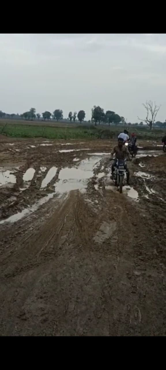 bridge incomplete, mud filled road