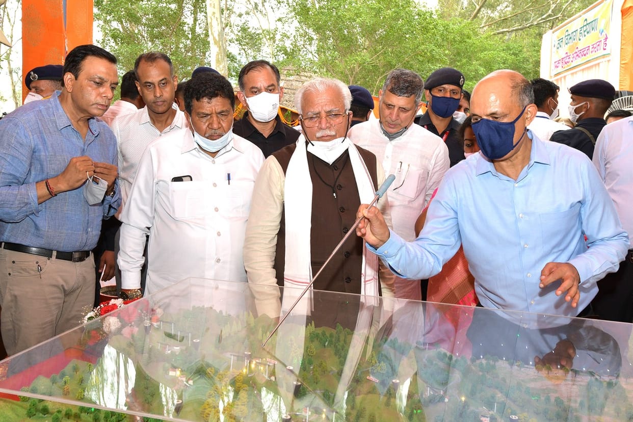 Event: CM inaugurated Panchakarma Wellness Center and Nature Trails, also laid the foundation stone of Nakshatra Vatika, Navagraha Vatika and Rashi Van in Morni