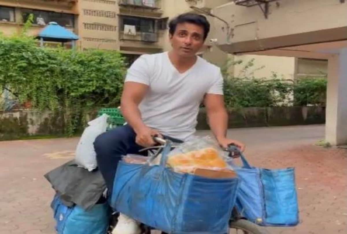 Sonu Sood Shares Video Of Himself Selling Bread And Eggs On A Bicycle Says Sonu Sood Ki Supermarket
