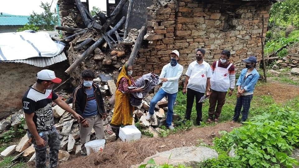 Relief material distributed to the disaster affected