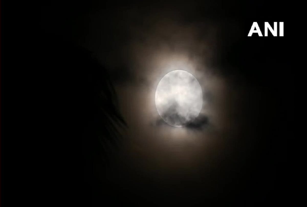The last supermoon of the year Strawberry Moon as seen in Puri, Odisha