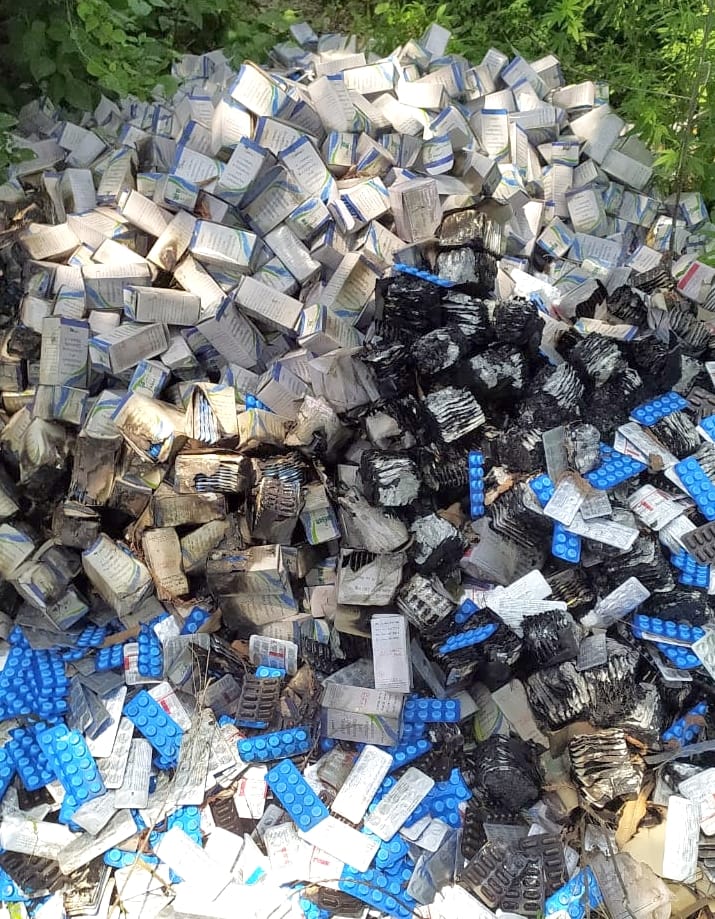 Government medicines were found on the roadside