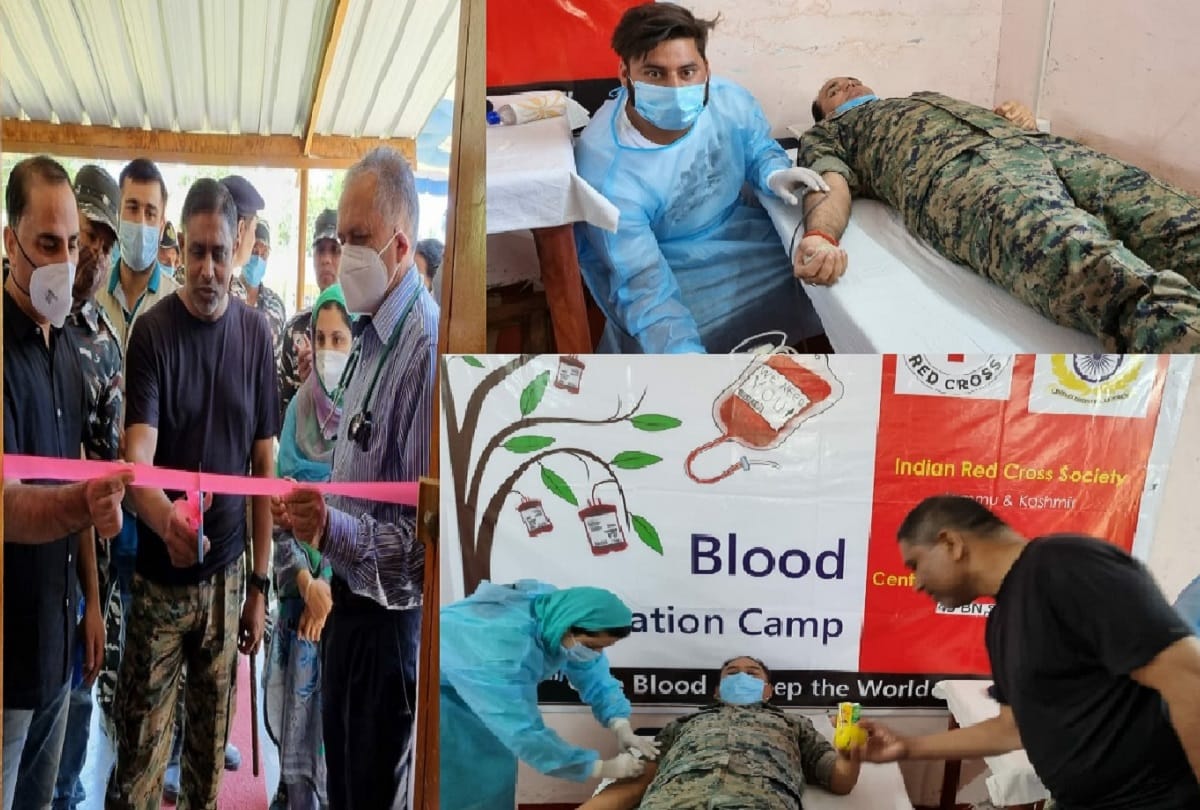 Jammu and Kashmir: Around 50 CRPF jawans donated blood, said this camp is important for the needy