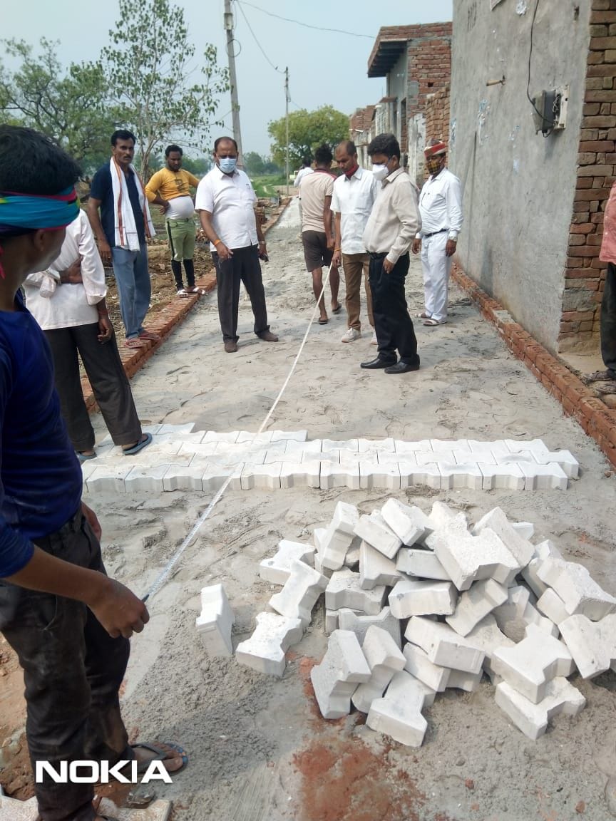 Substandard material is being used in the construction of Panchayat Ghar