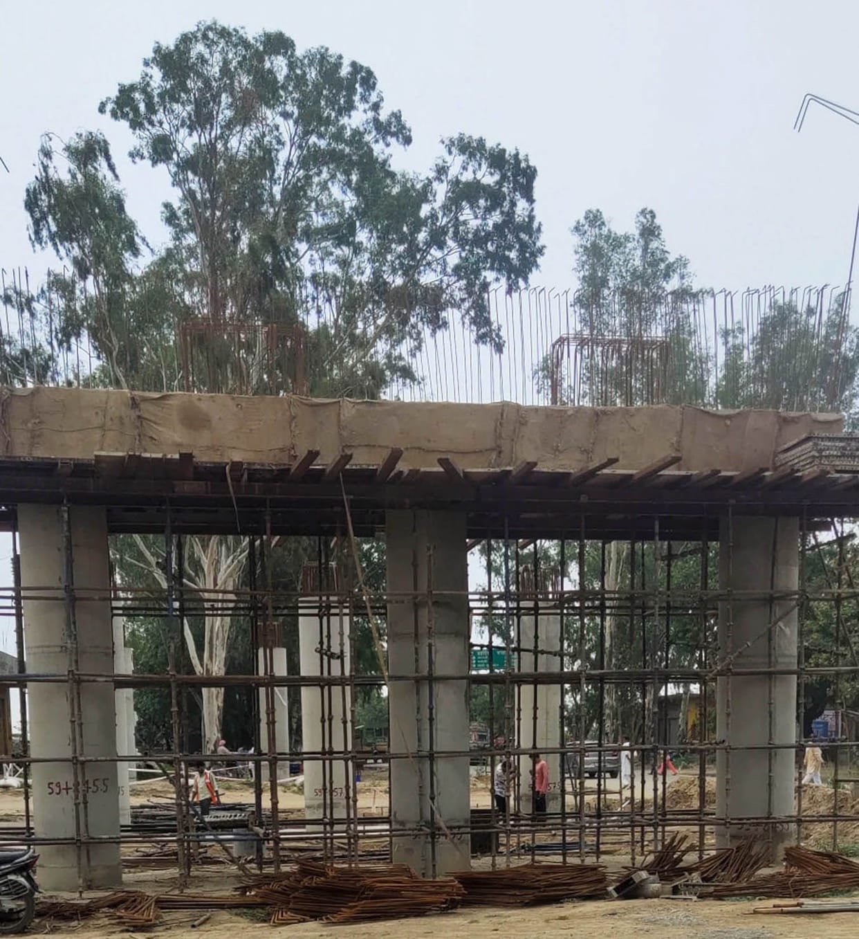 The construction work of Panipat-Khatima highway caught pace