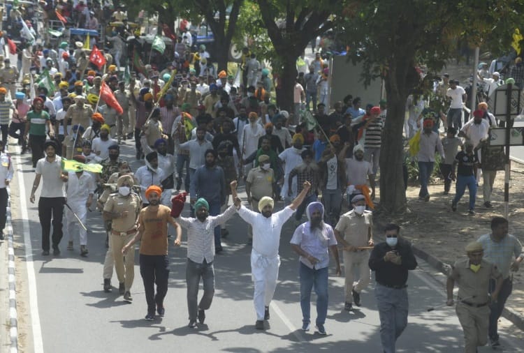 Farmers Protest Enters in Eighth Month Live Updates March towards Raj Bhavan in Chandigarh