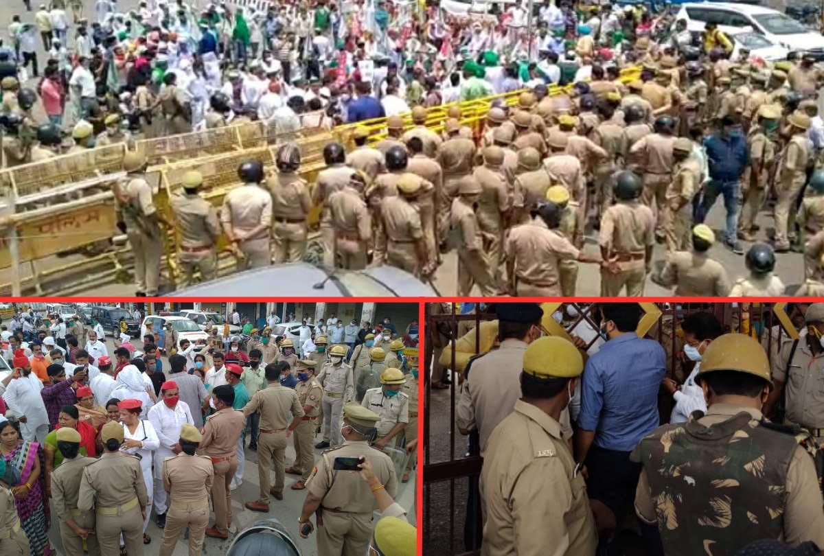 Fight between BJP supporters and SP candidates during Nomination for Election Of Zilla Panchayat President In Gorakhpur