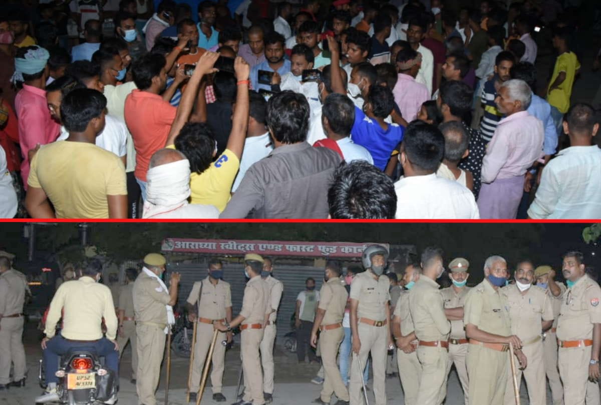 firing and stone pelting with block pramukh candidate of bhatni in deoria