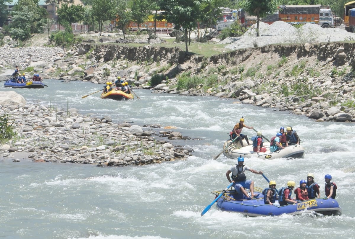 river rafting in beas river kullu manali at five new locations nod by tourism department himachal