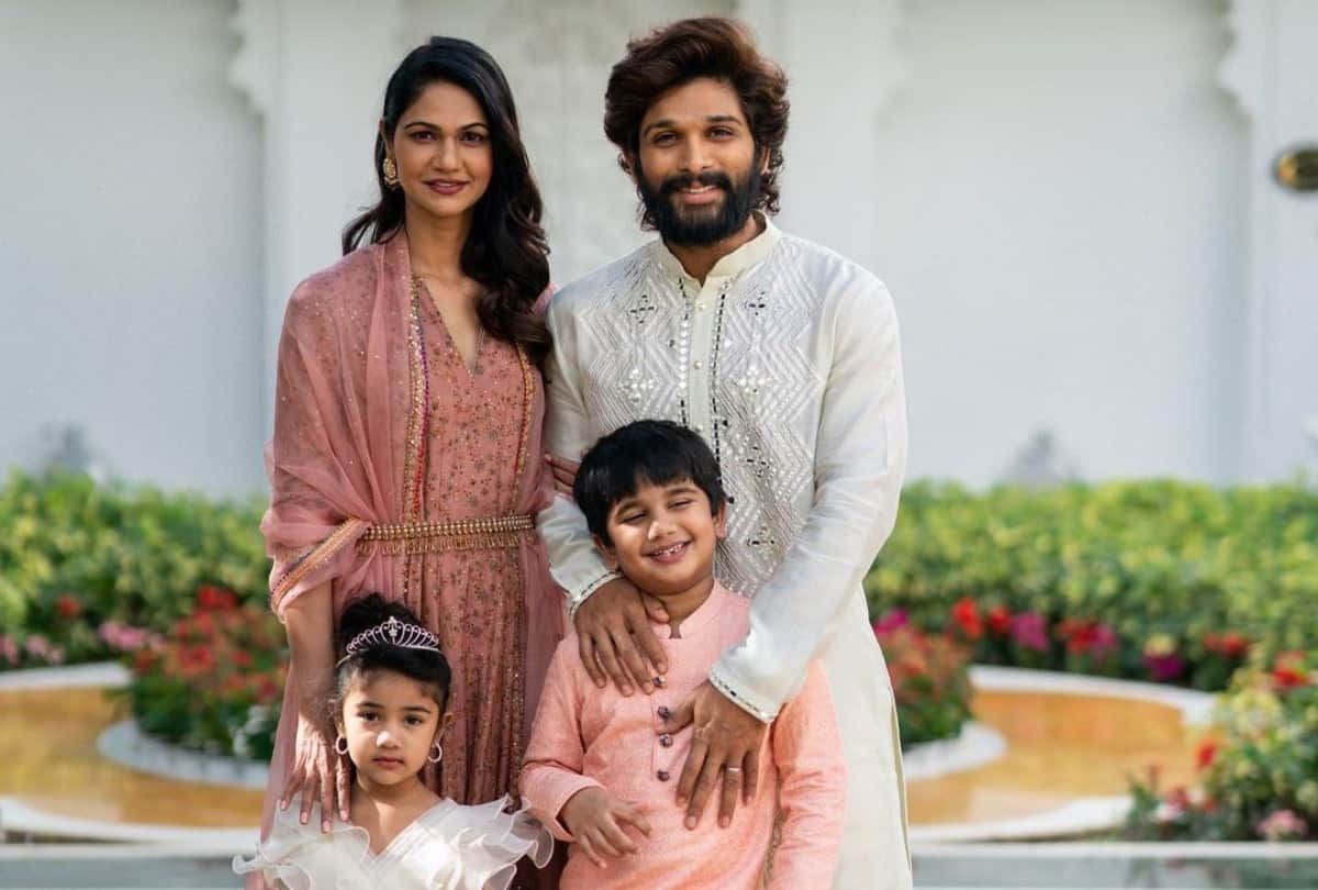 allu arjun celebrate 11th wedding anniversary with wife  and children see pics
