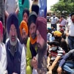 कश्मीर में दो सिख युवतियों के धर्मांतरण के खिलाफ प्रदर्शन करते लोग