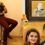 24 कैरेट गोल्ड से बनाई माधुरी और सलमान की ऑयल पोट्रेट