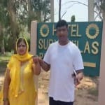 राजस्थान में अपने पति के साथ ममता।