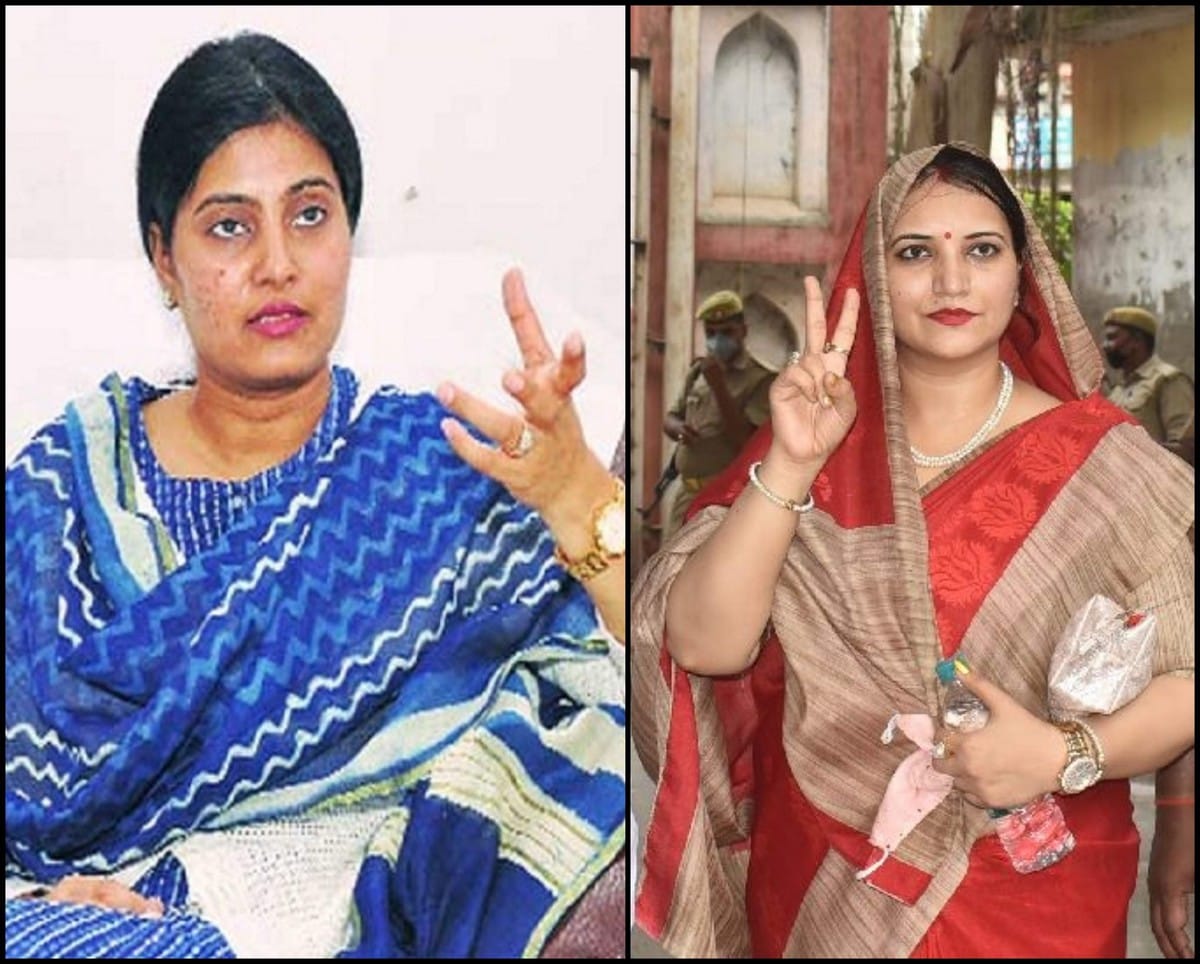 Clash between Apna Dal S and BJP in Jaunpur in jila panchayat adhyaksh chunav for neelam