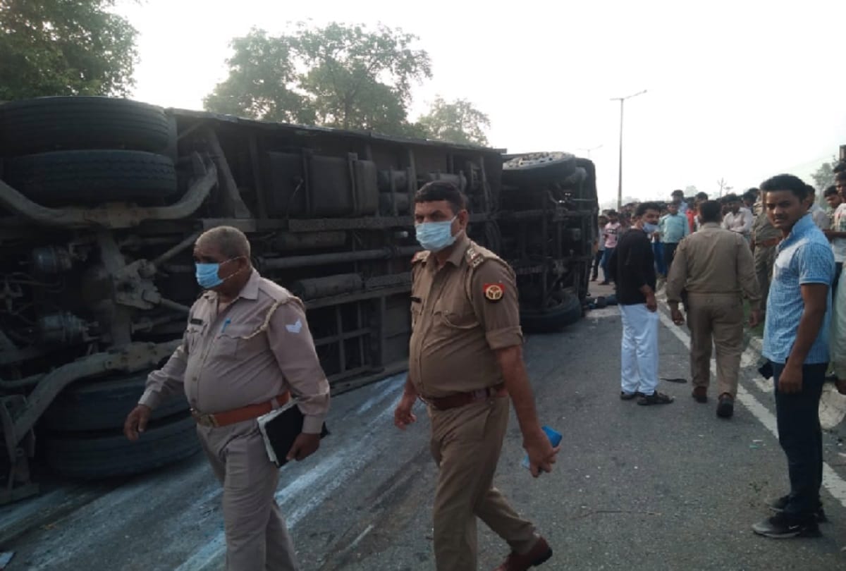 moradabad bus accident pickup came out from eight districts of three states without checking