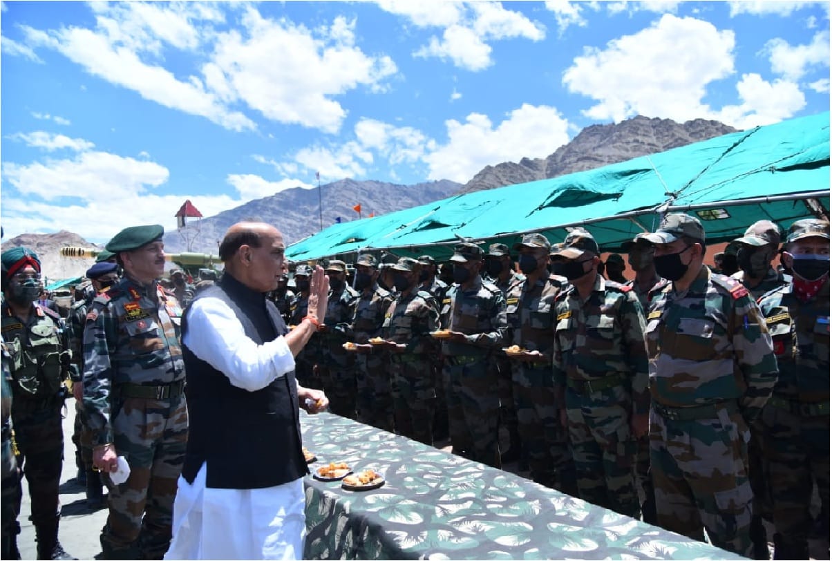 Defense Minister rajnath singh said India does not attack first but ready to give befitting reply if provoked