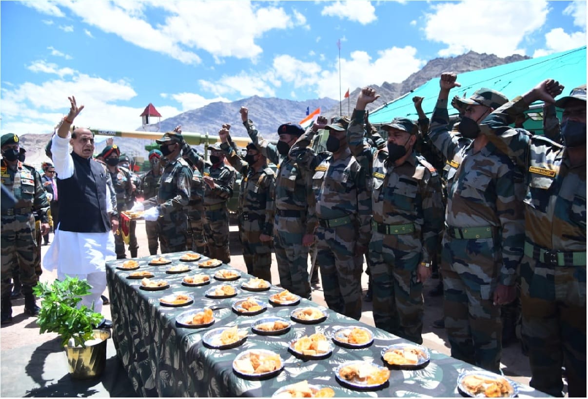 Defense Minister rajnath singh said India does not attack first but ready to give befitting reply if provoked