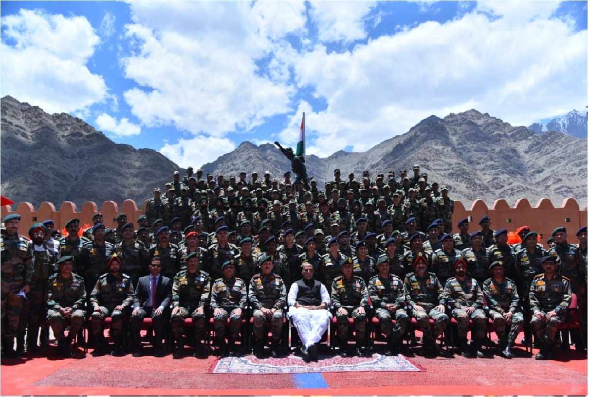 Defense Minister rajnath singh said India does not attack first but ready to give befitting reply if provoked