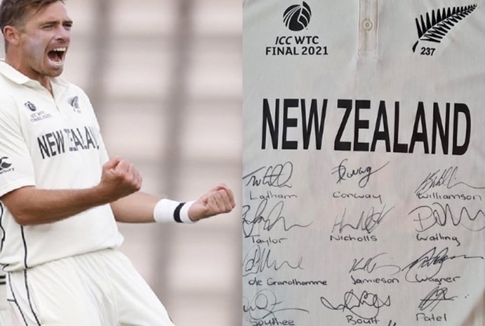 Tim Southee auctions signed WTC final jersey to raise funds for 8-year-old girl suffering from cancer 