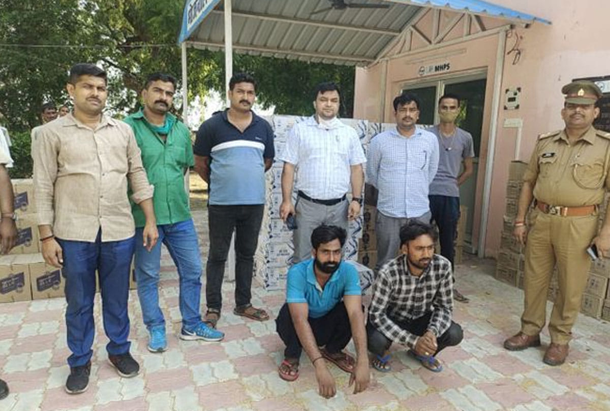 प्रयागराज एसटीएफ व थाना पुलिस की संयुक्त टीम द्वारा पकड़ी गई शराब