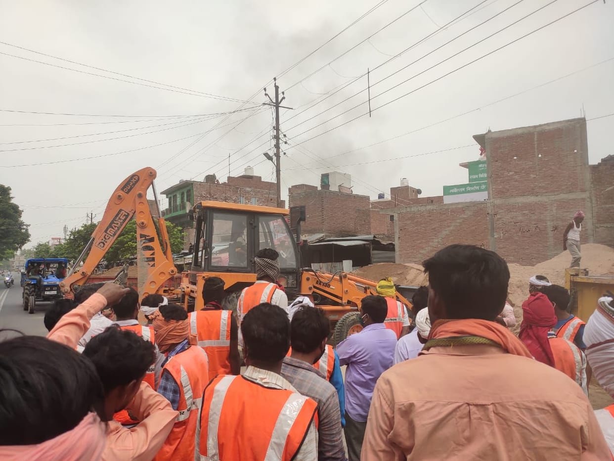 team demolish encroachment