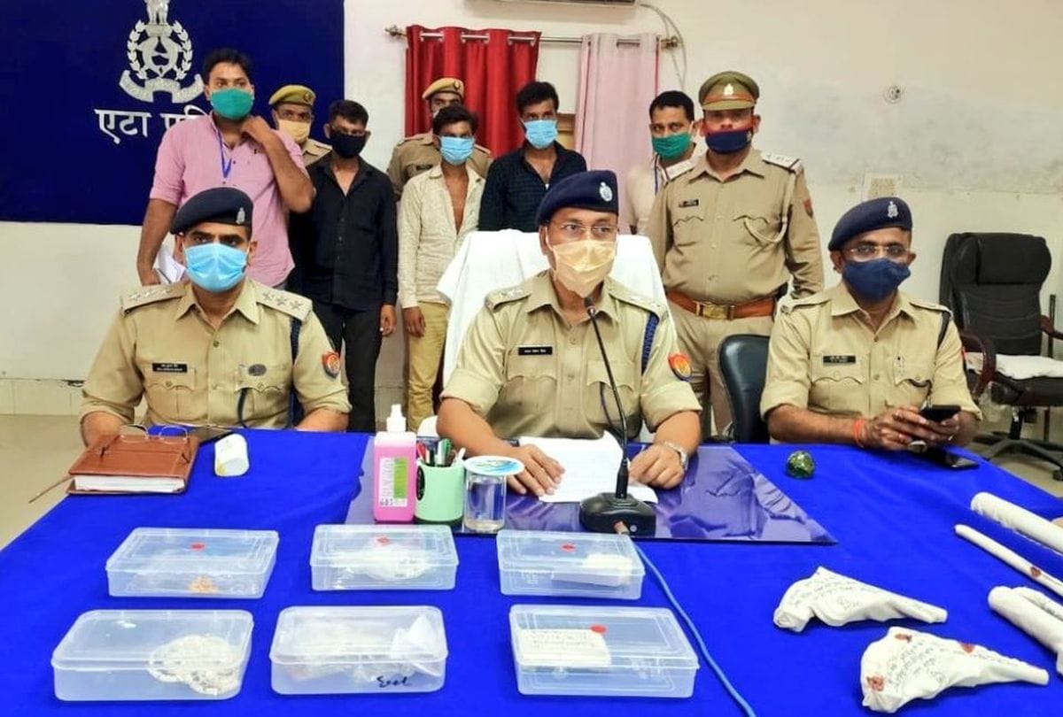 Etah Police And Swat Team Arrests Robbers Who Sacrifice Goat After Crime