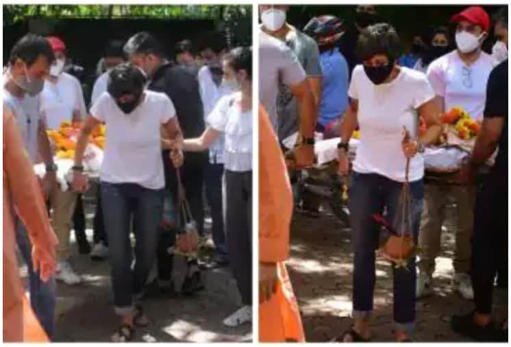 Mandira Bedi Breaks Gender Stereotypes and Carries the Bier at her Husband Raj Kaushal Funeral