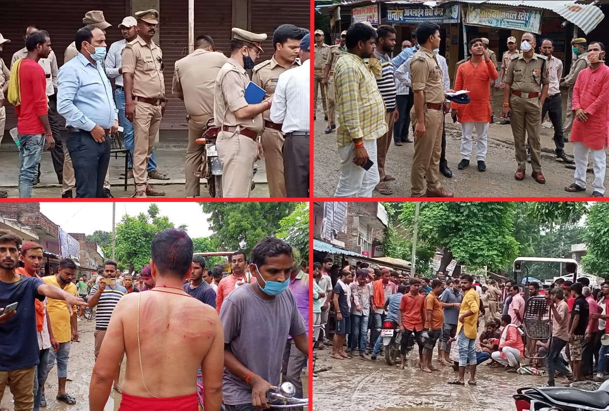 Fight broke out after dispute between two Groups During Kalash Yatra at Gorakhpur