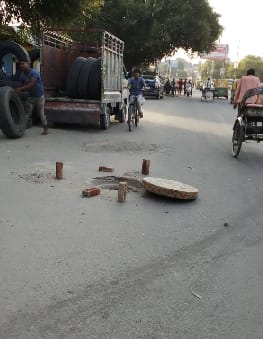 Road in front of Bareilly College started to be built after one and a half year