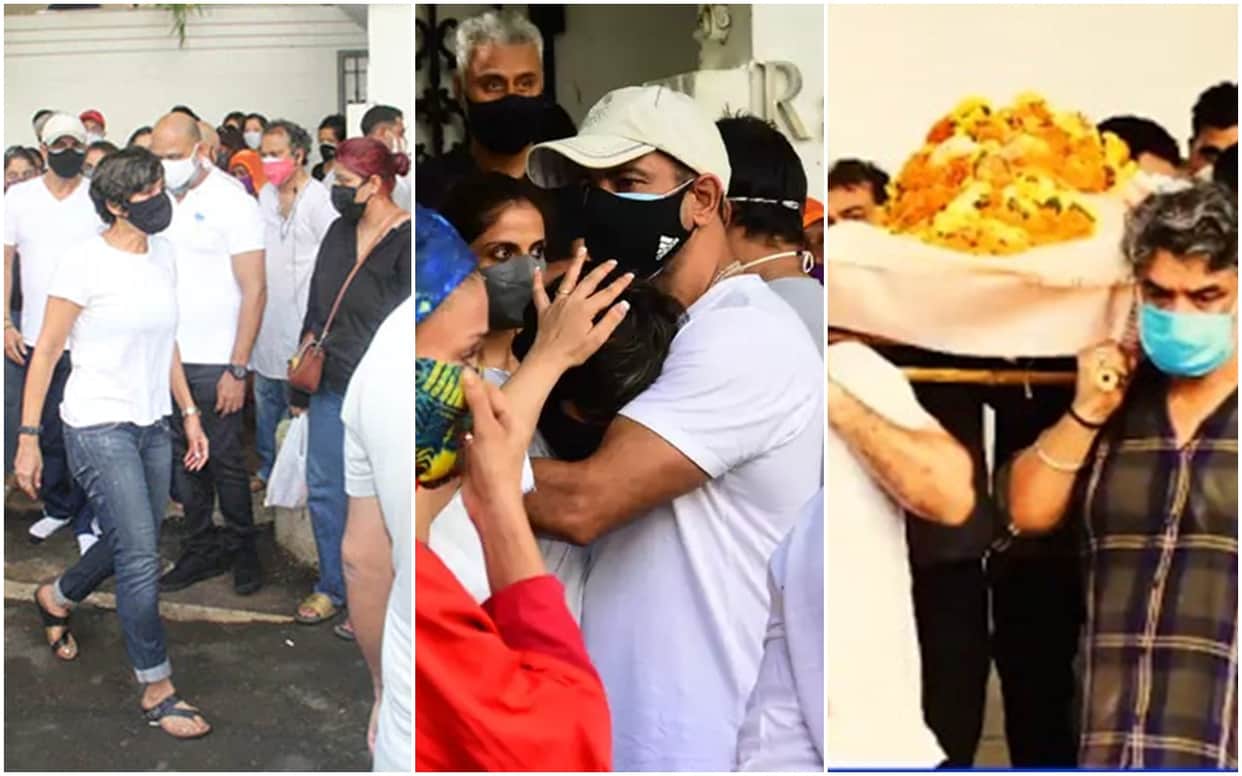 Mandira Bedi husband Raj Kaushal Last Rites Actress Broke Down
