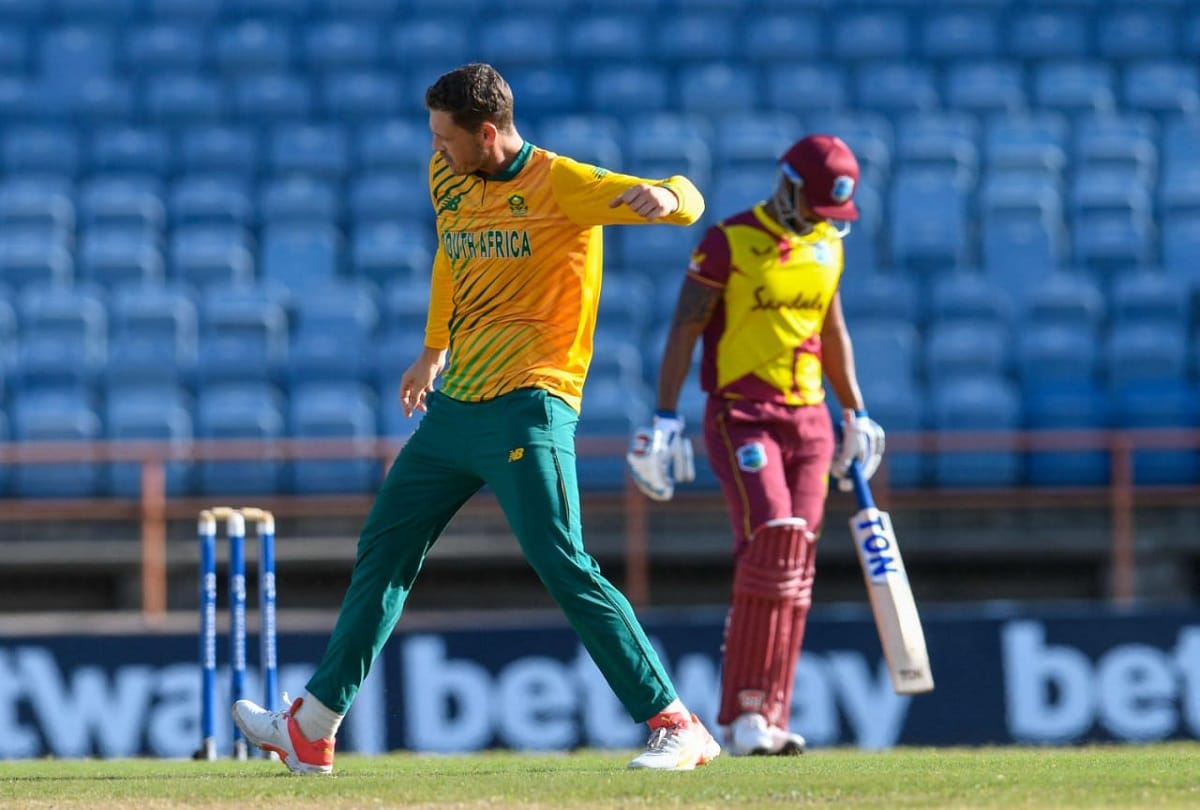 WI vs SA South Africa beat West Indies by 1 run in 3rd T-20I at Grenada Tabraiz Shamsi play of the match