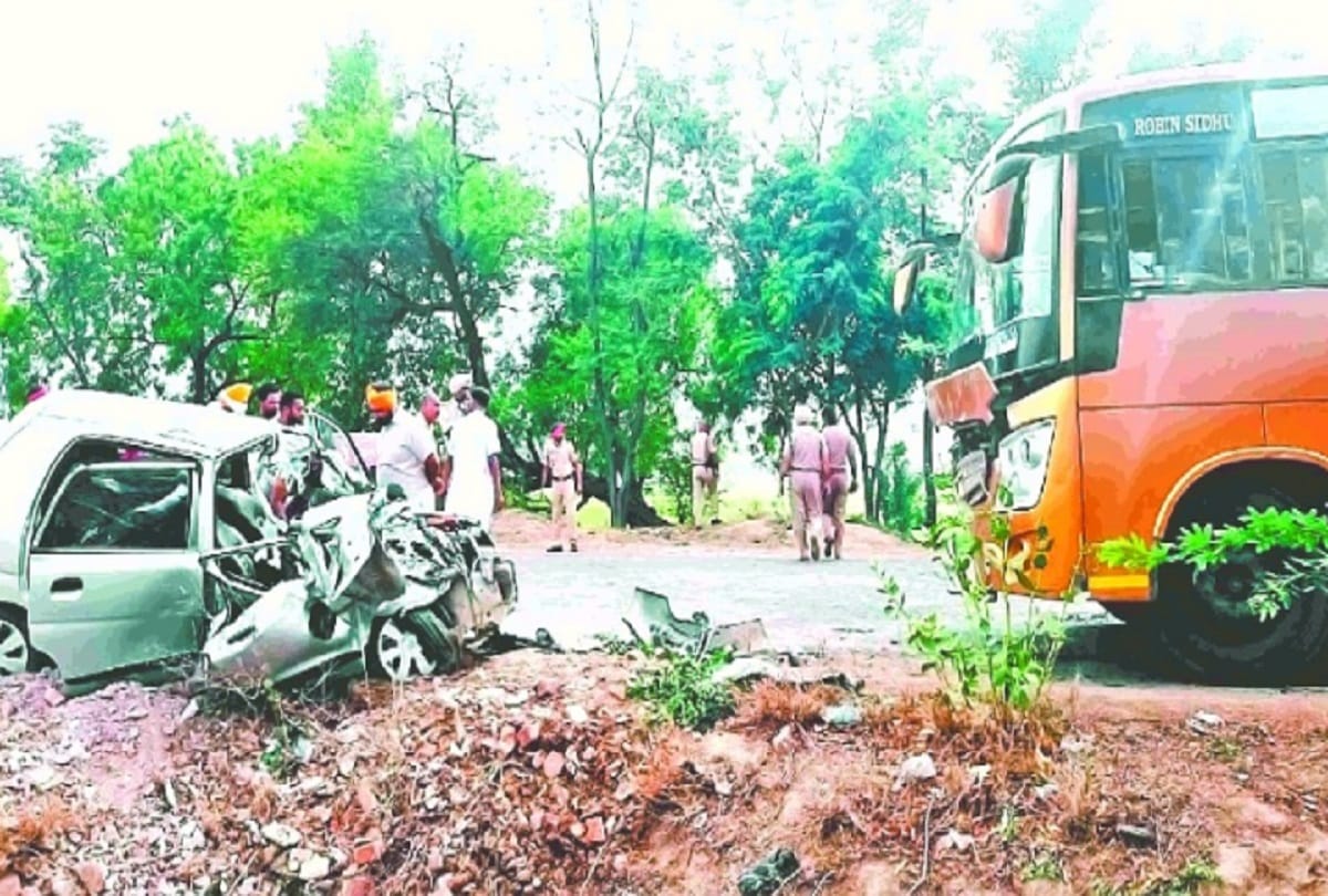 Punjab news: Bus-car collide in Mansa six dead 