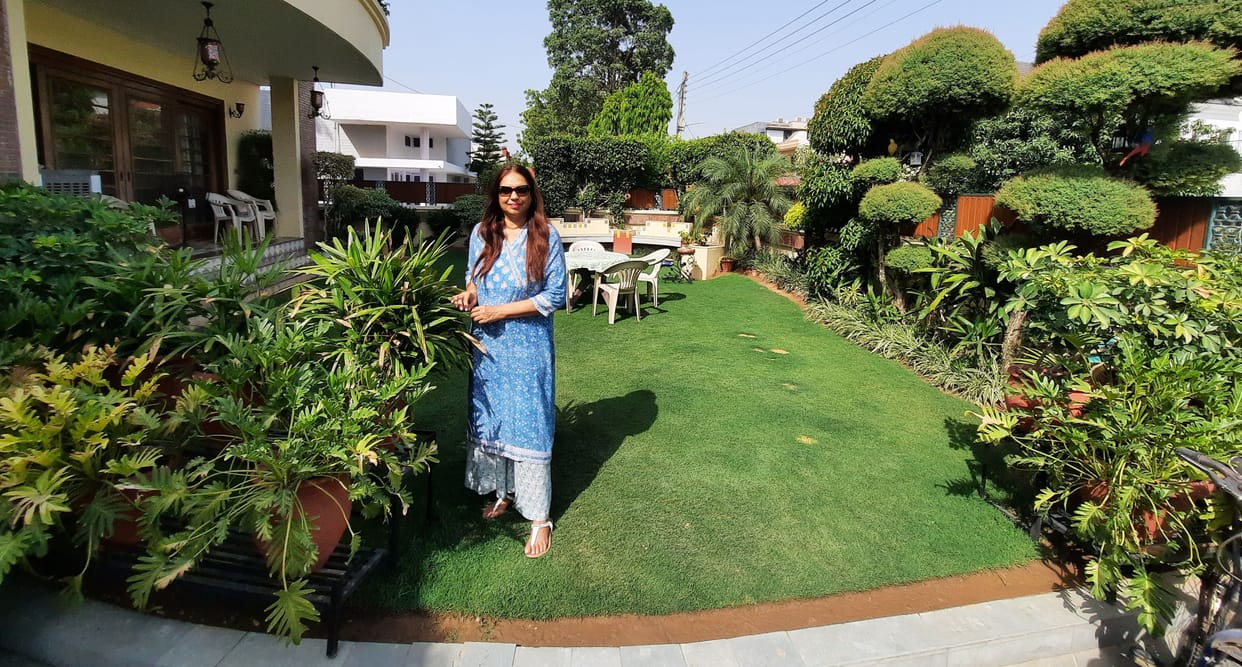 Sitting in the garden gets relief, mental stress goes away
