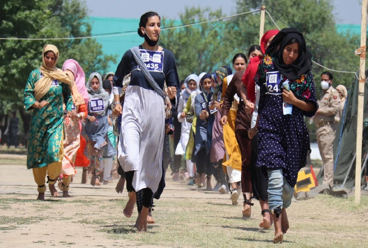 recruitment of lady constables in two women battalions of Jammu and Kashmir Police at RTC ground Humhama in central Kashmir s Budgam district