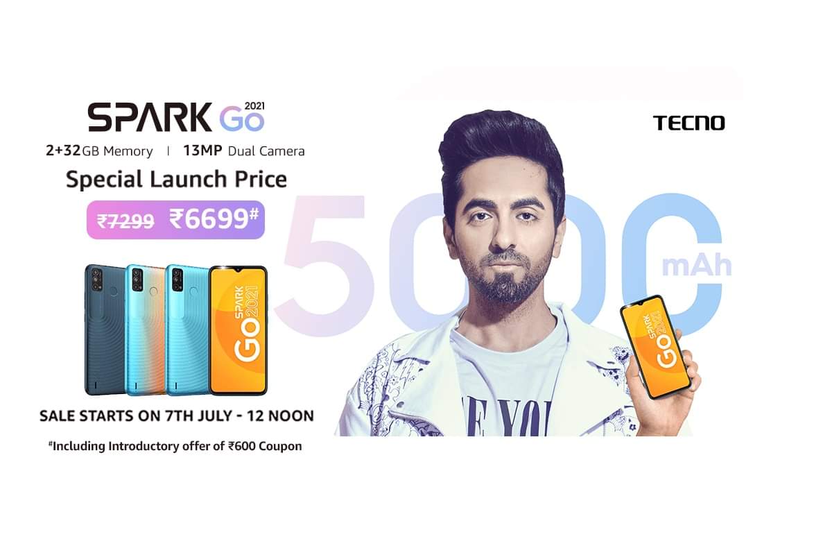 TECNO SPARK Go 2021 Launched in India at Rs 6999 know specifications