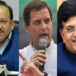 राहुल गांधी, हर्षवर्धन और पीयूष गोयल
