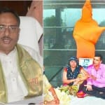 उपमुख्यमंत्री डॉ. दिनेश शर्मा, धरना स्थल पर शहीद का परिवार