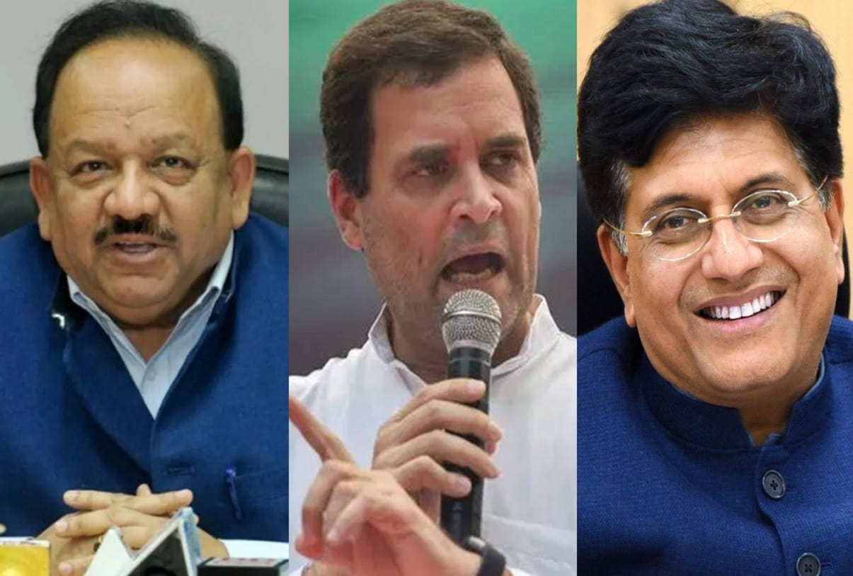 Congress leader Rahul Gandhi attacks on Centre over vaccination drive ministers also counter attack