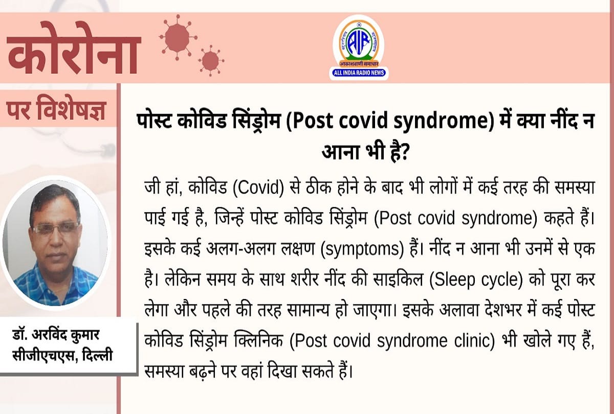 Coronavirus in India update covid 19 post covid syndrome symptoms in hindi