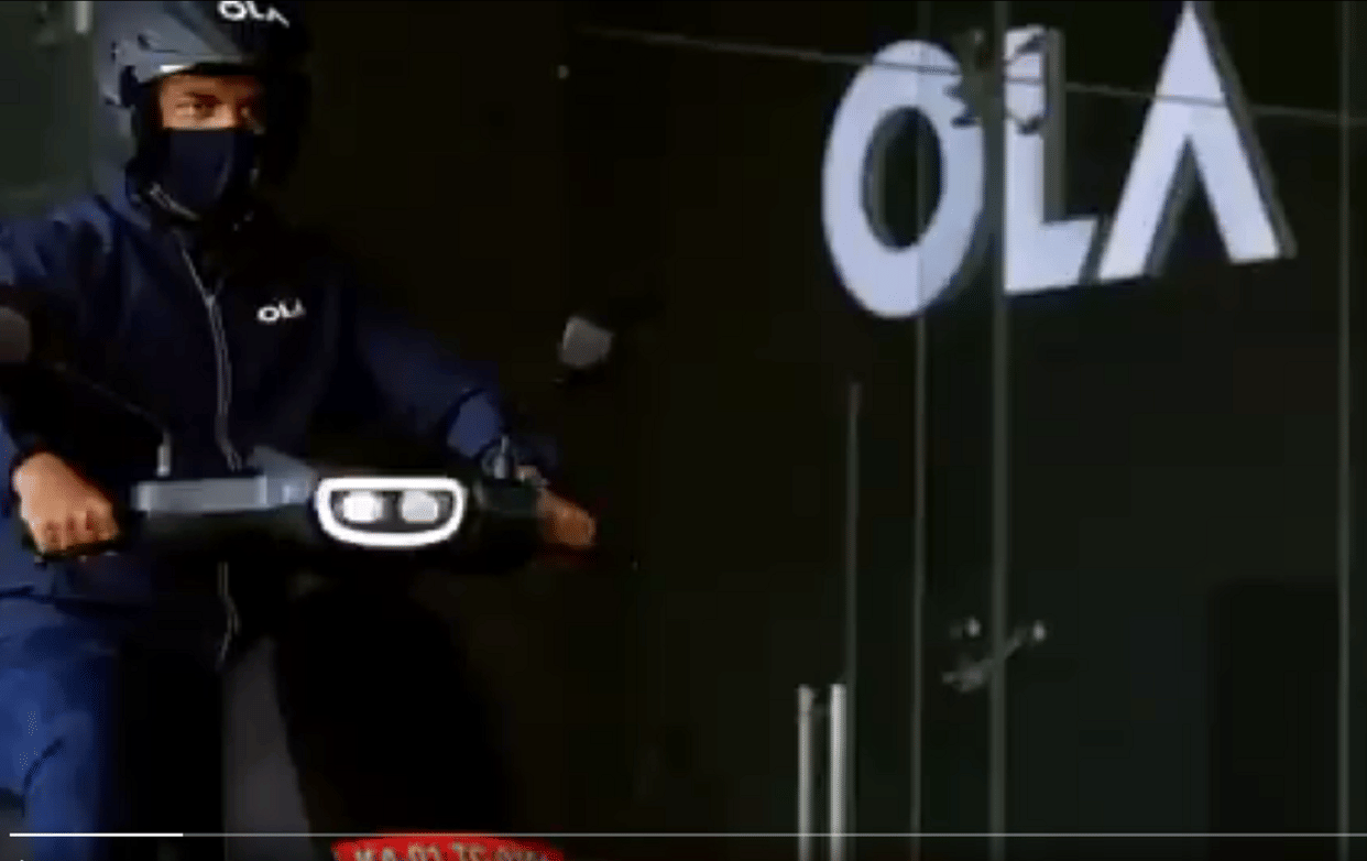 Ola Electric CEO Bhavish Aggarwal test rides its first electric scooter shared glimpse of Ola Electric Scooter
