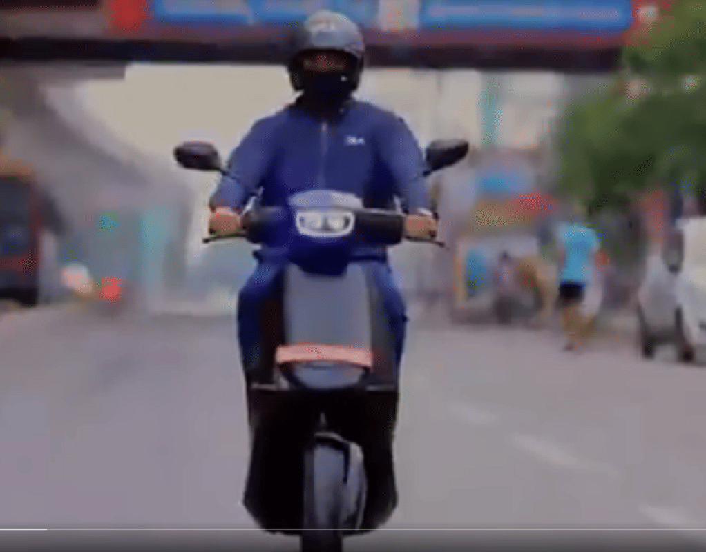 Ola Electric CEO Bhavish Aggarwal test rides its first electric scooter shared glimpse of Ola Electric Scooter