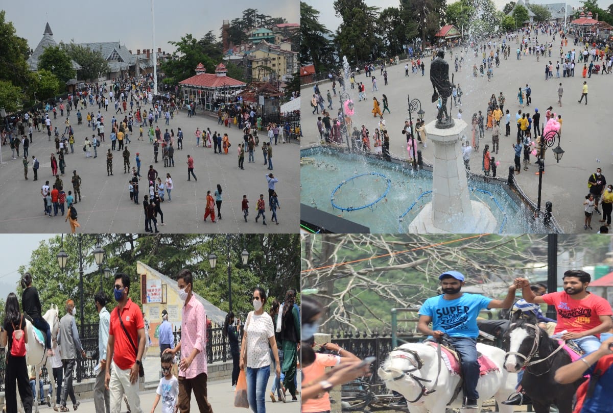 tourist rush in hills qeen shimla, 80 percent occupancy reached in hotels