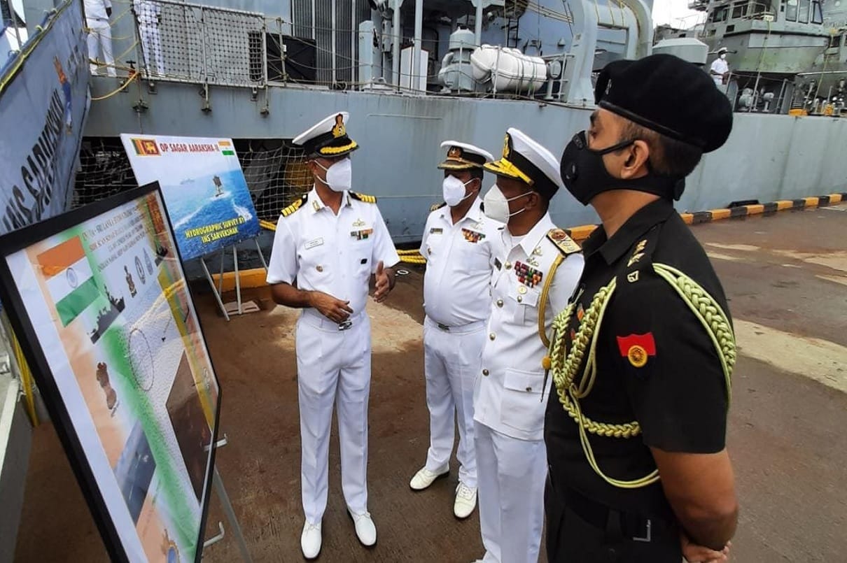 Indian Navy’s Hydrographic Survey Ship INS Sarvekshak successfully completed survey data Sri Lankan