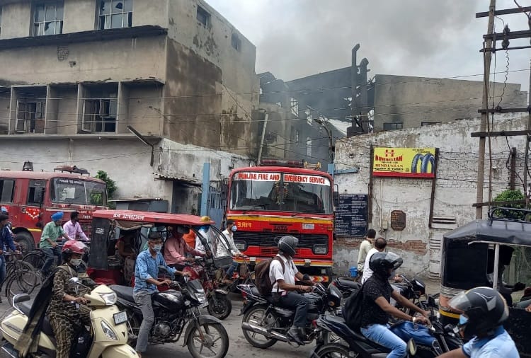 Fire in Tyre Factory at Ludhiana of Punjab